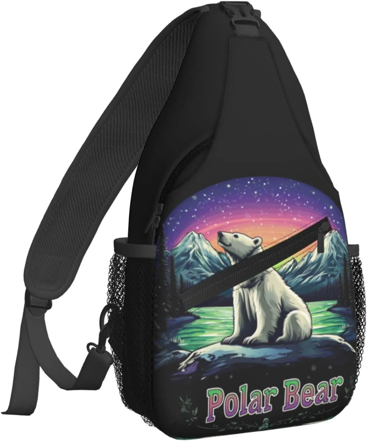 Polar Bear Sling Bag For Women Crossbody Shoulder Bag Casual Daypack Backpacks Men Chest Bag Gym Cycling Travel Hiking