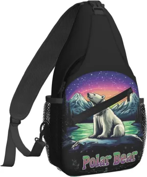 Polar Bear Sling Bag For Women Crossbody Shoulder Bag Casual Daypack Backpacks Men Chest Bag Gym Cycling Travel Hiking