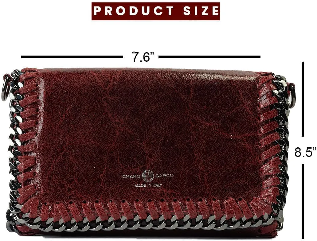 Premium Italian Leather Handmade in Florence, Italy. Small Crossbody Bag for Women with a Detachable Strap Made in Italy.