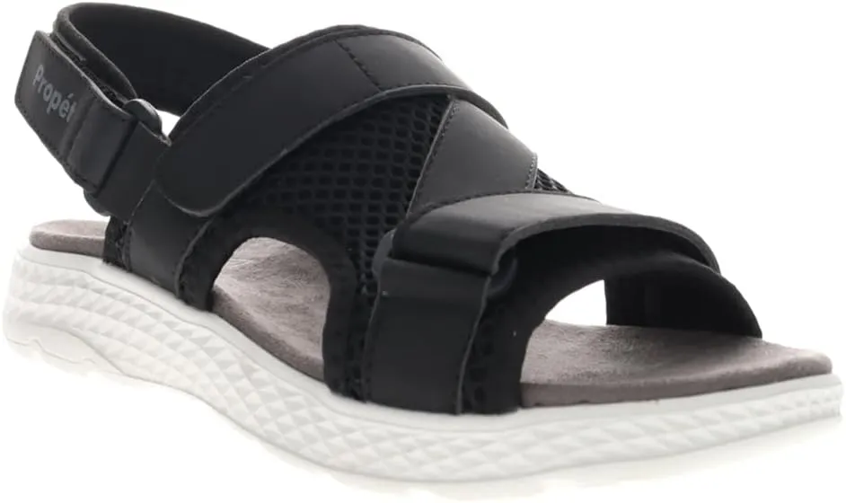 Propet Womens Travelactiv Sport Sling Back Strappy Casual Sandals Casual Low Heel 1-2" - Black