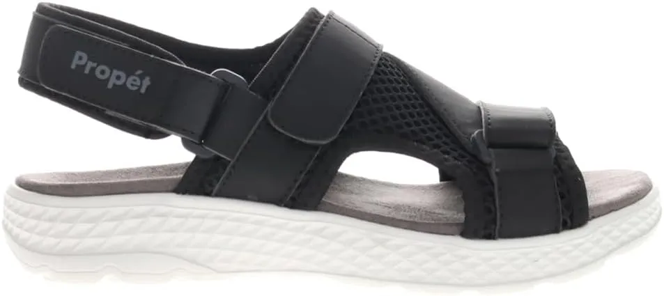 Propet Womens Travelactiv Sport Sling Back Strappy Casual Sandals Casual Low Heel 1-2" - Black