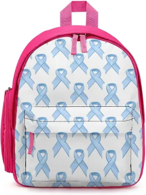 Prostate Cancer Awareness Blue Ribbons Backpack Small Shoulder Bag Travel Bag Casual Daybacks Handbags One Size