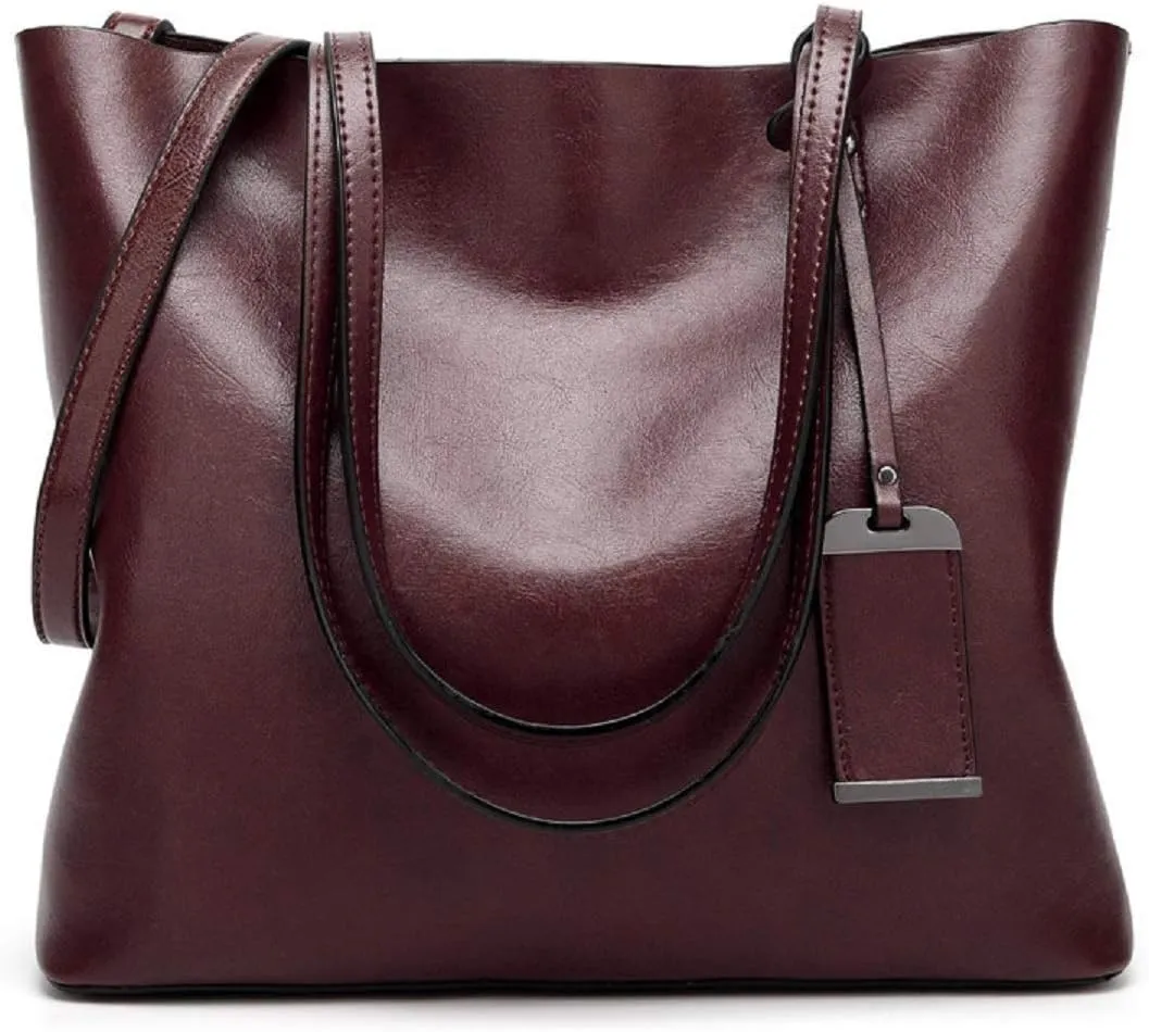 PU Leather Shoulder Bag Work Totes for Women Purse Handbag