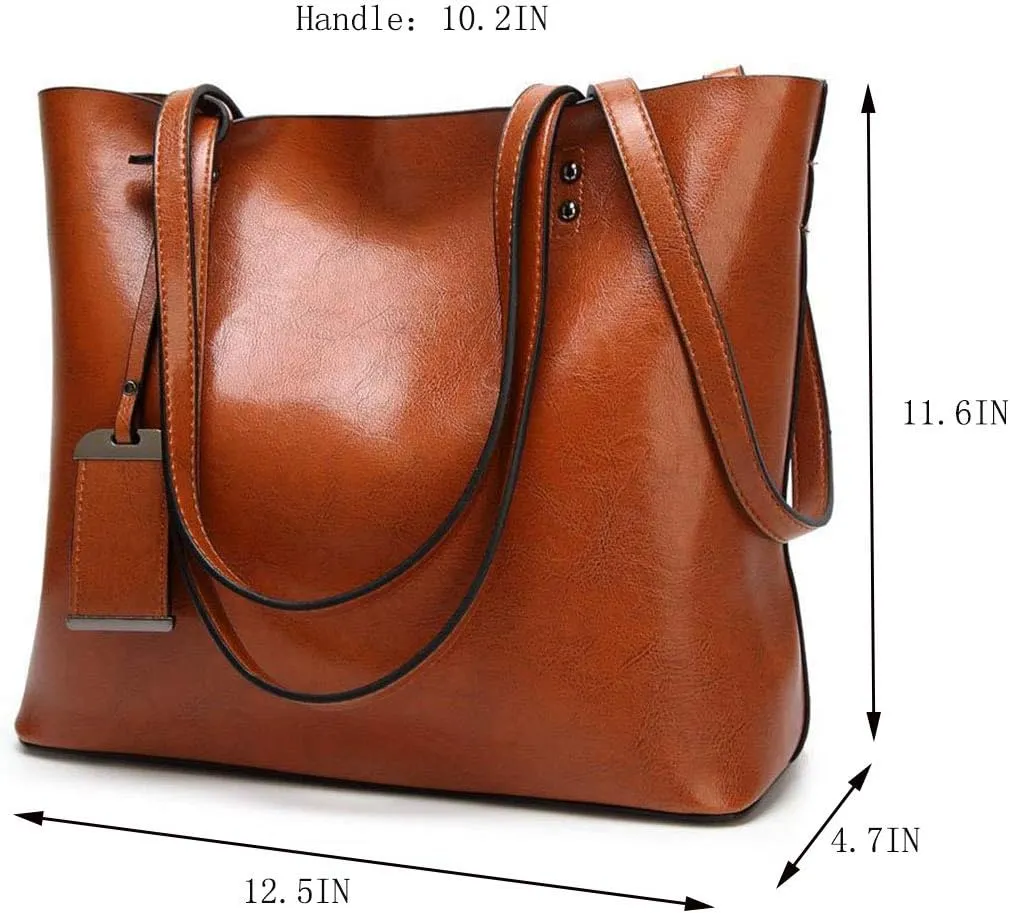 PU Leather Shoulder Bag Work Totes for Women Purse Handbag