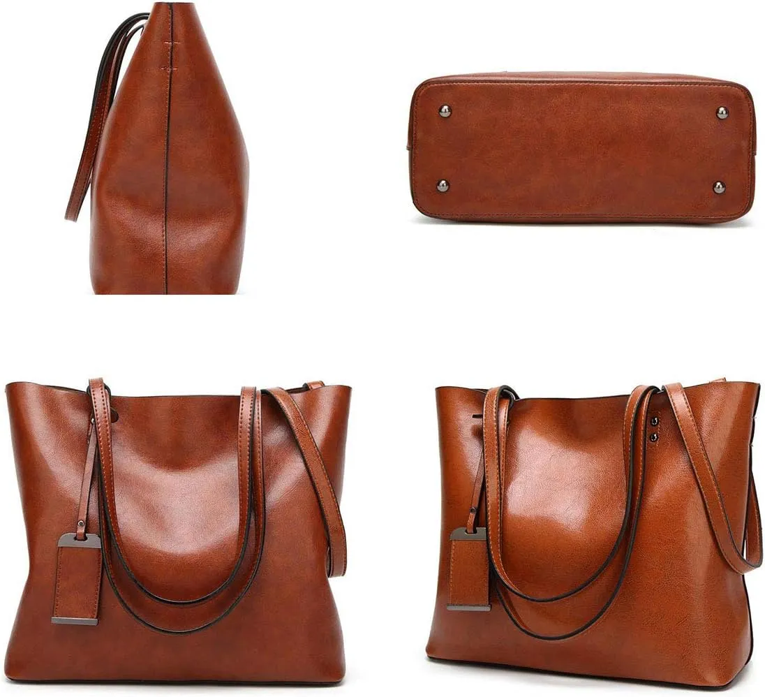 PU Leather Shoulder Bag Work Totes for Women Purse Handbag