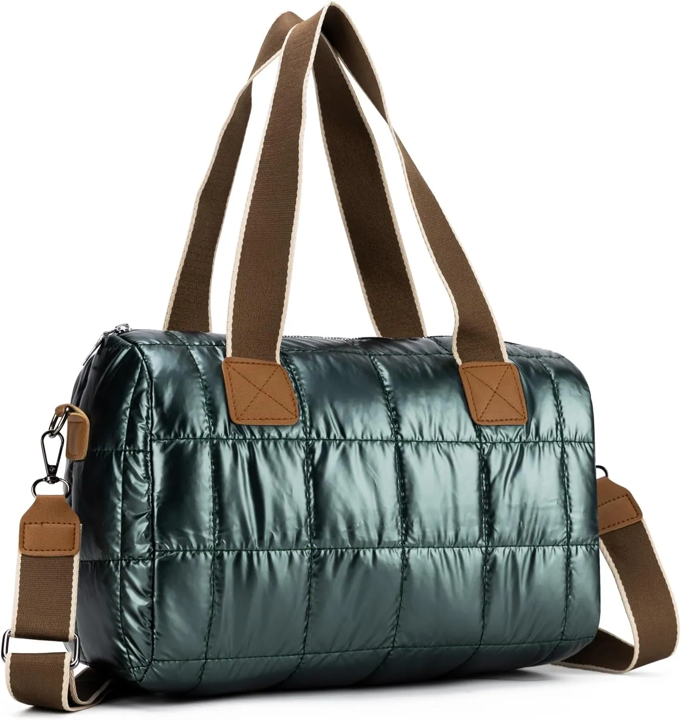 Puffer Tote Bag for Women Quilted Crossbody Bags Large Down Cotton Soft Padded Handbag