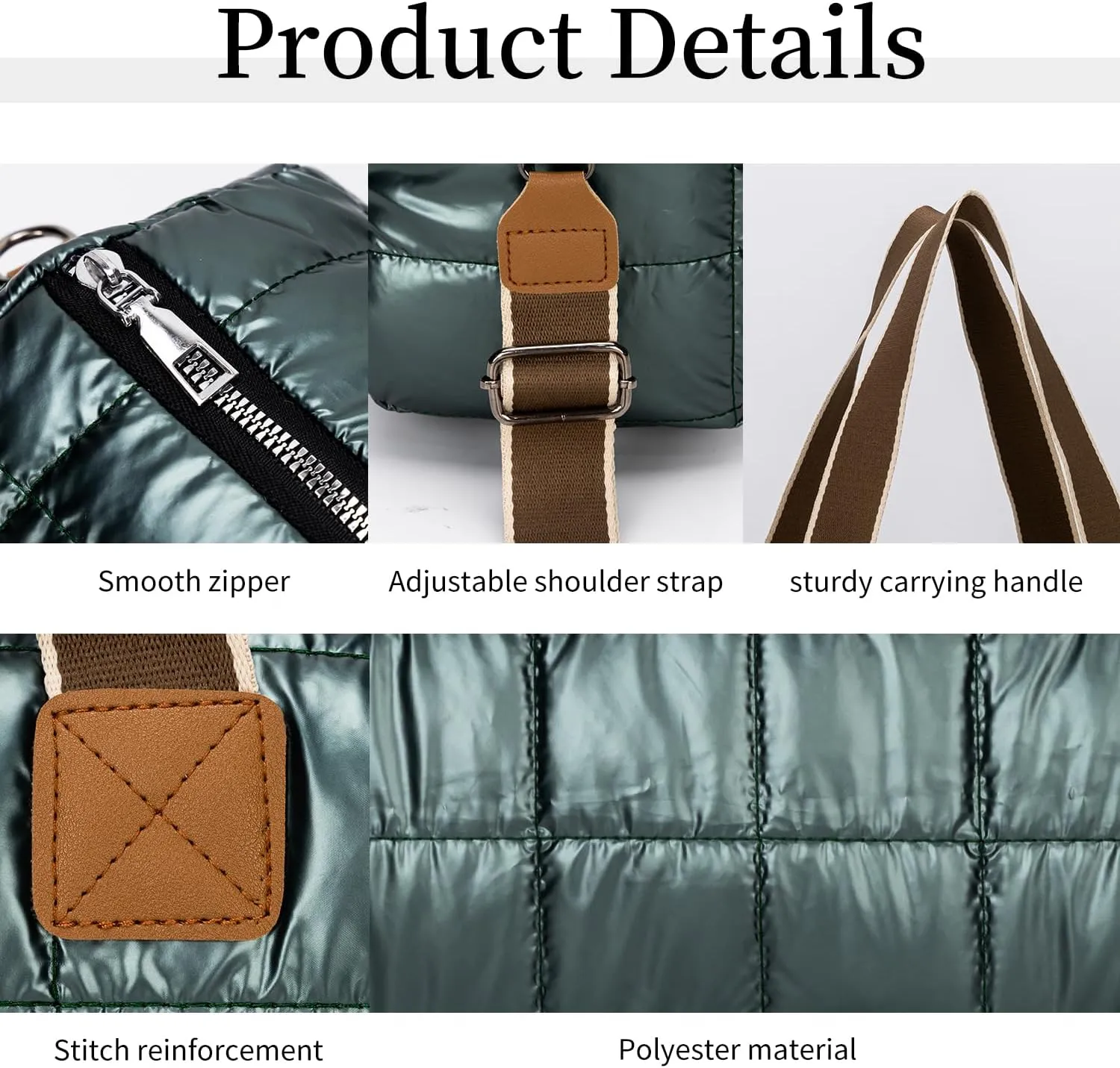 Puffer Tote Bag for Women Quilted Crossbody Bags Large Down Cotton Soft Padded Handbag