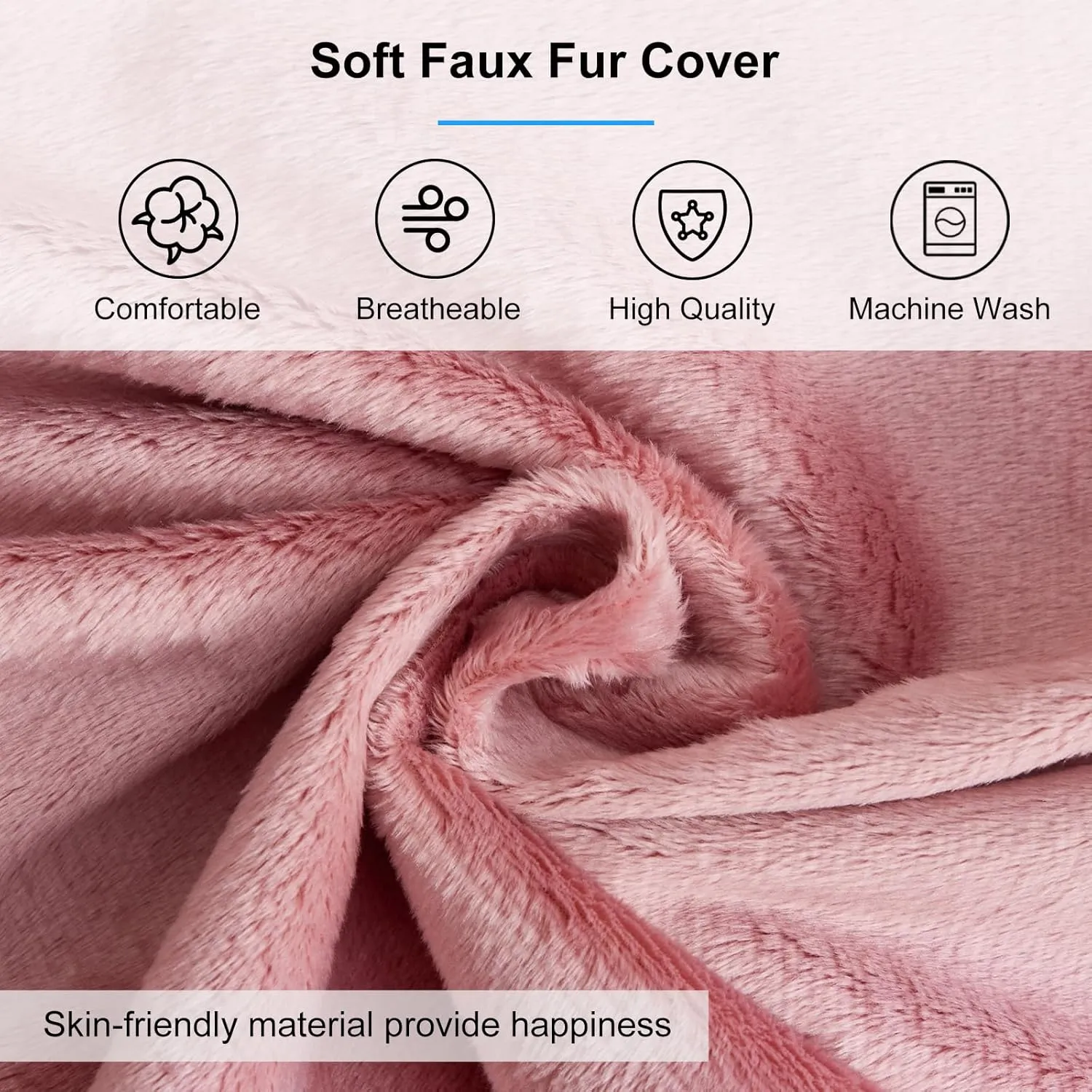 PUREMIND Single Size Bean Bag Bed Floor Chair- Extra Thick Folding Mattress Chair for Adults, Floor Lounger Pillow Cushion with Removable Faux Fur Cover, Lazy Chairs for Living Room & Bedroom