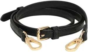 Purse Straps Replacement Crossbody Bag Strap for Dumpling Wraps Leather Purse Strap Crossbody Strap Gold Clasp Black