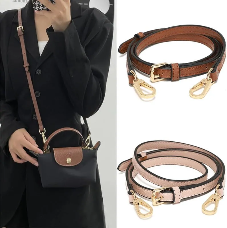 Purse Straps Replacement Crossbody Bag Strap for Dumpling Wraps Leather Purse Strap Crossbody Strap Gold Clasp Black