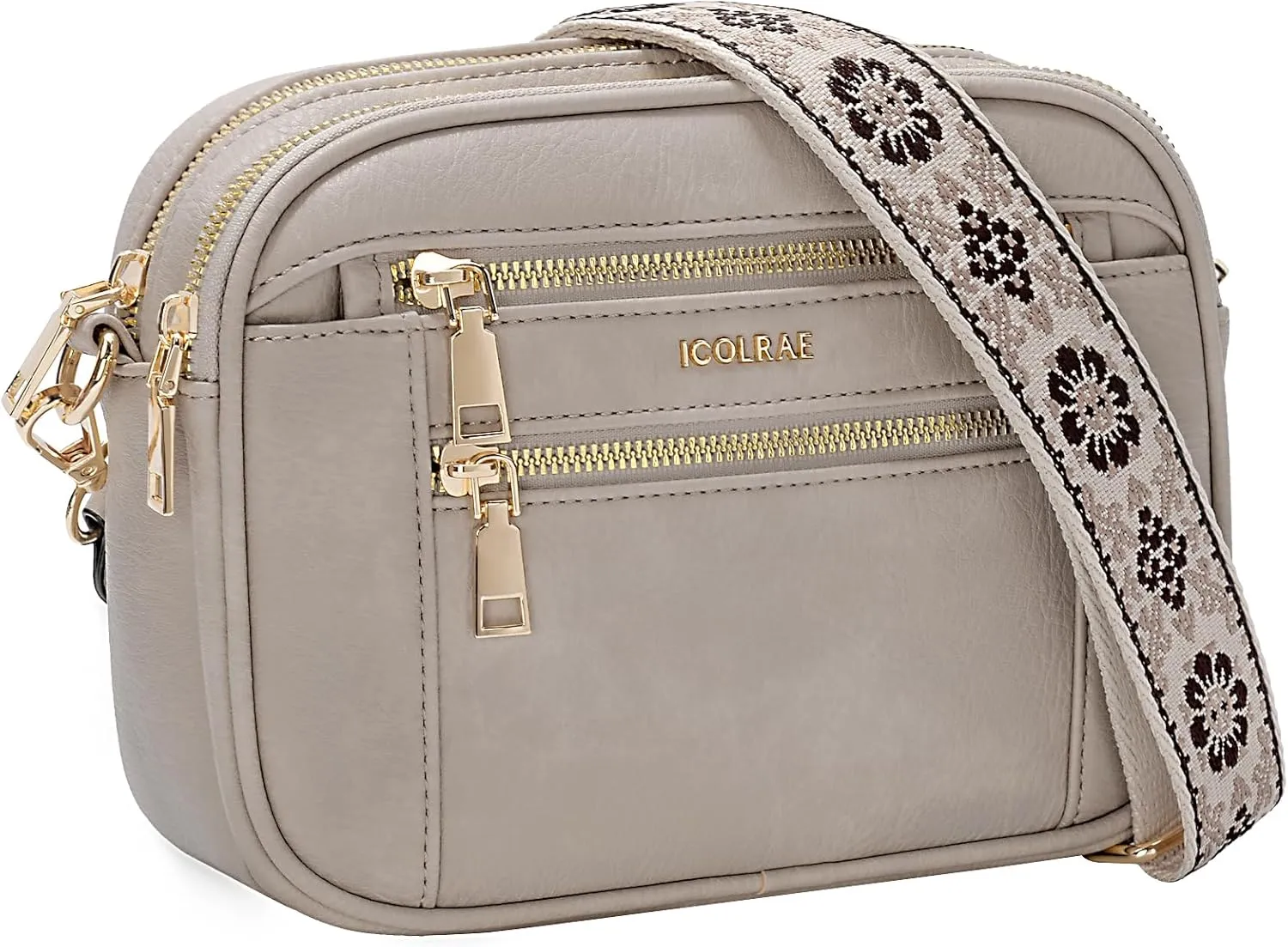 Quilted Crossbody Bags For Women Vegan Leather Small Purses Wide Strap Medium Lightweight Shoulder Handbags