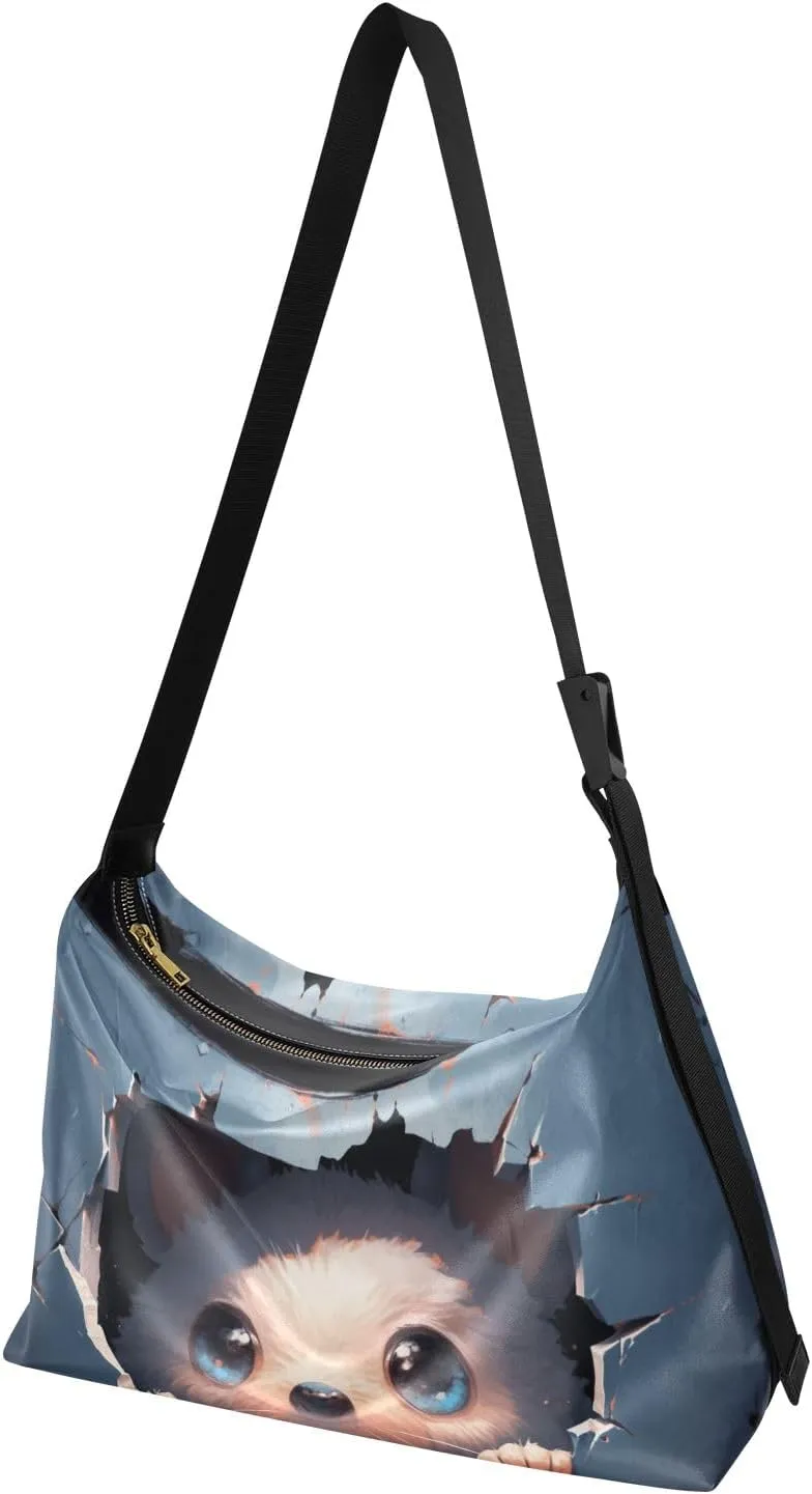 Red Crabs Corals Shells Shoulder Bag, Leather Hobo Handbags for Women, Vegan Leather Bag