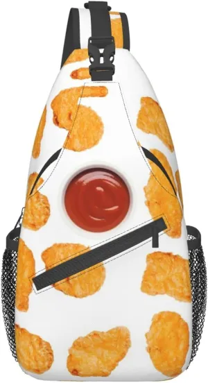 Red Spider Web Crossbody Backpack Chest Bag For Men Women Large Capacity Shoulder Sling Bag Cycling Travel Daypack