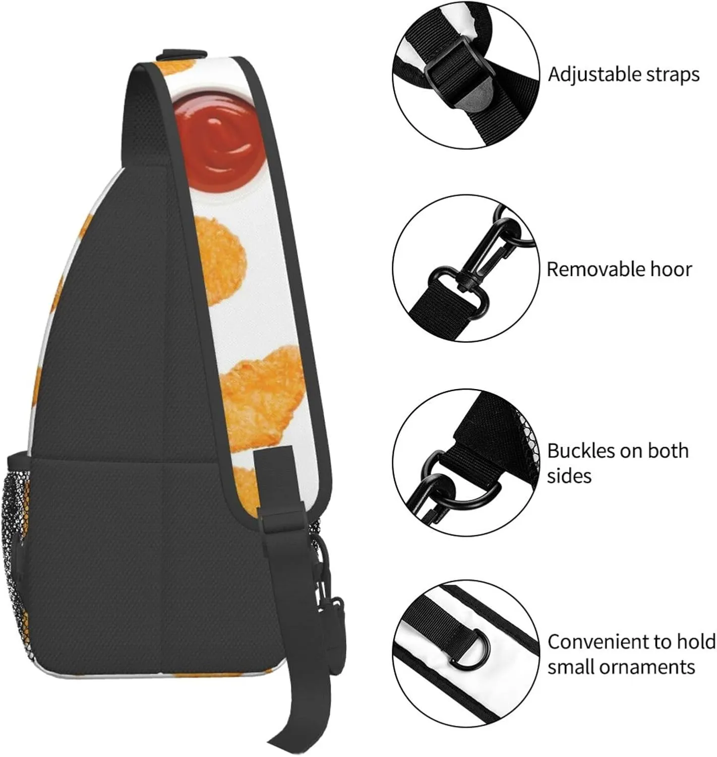 Red Spider Web Crossbody Backpack Chest Bag For Men Women Large Capacity Shoulder Sling Bag Cycling Travel Daypack