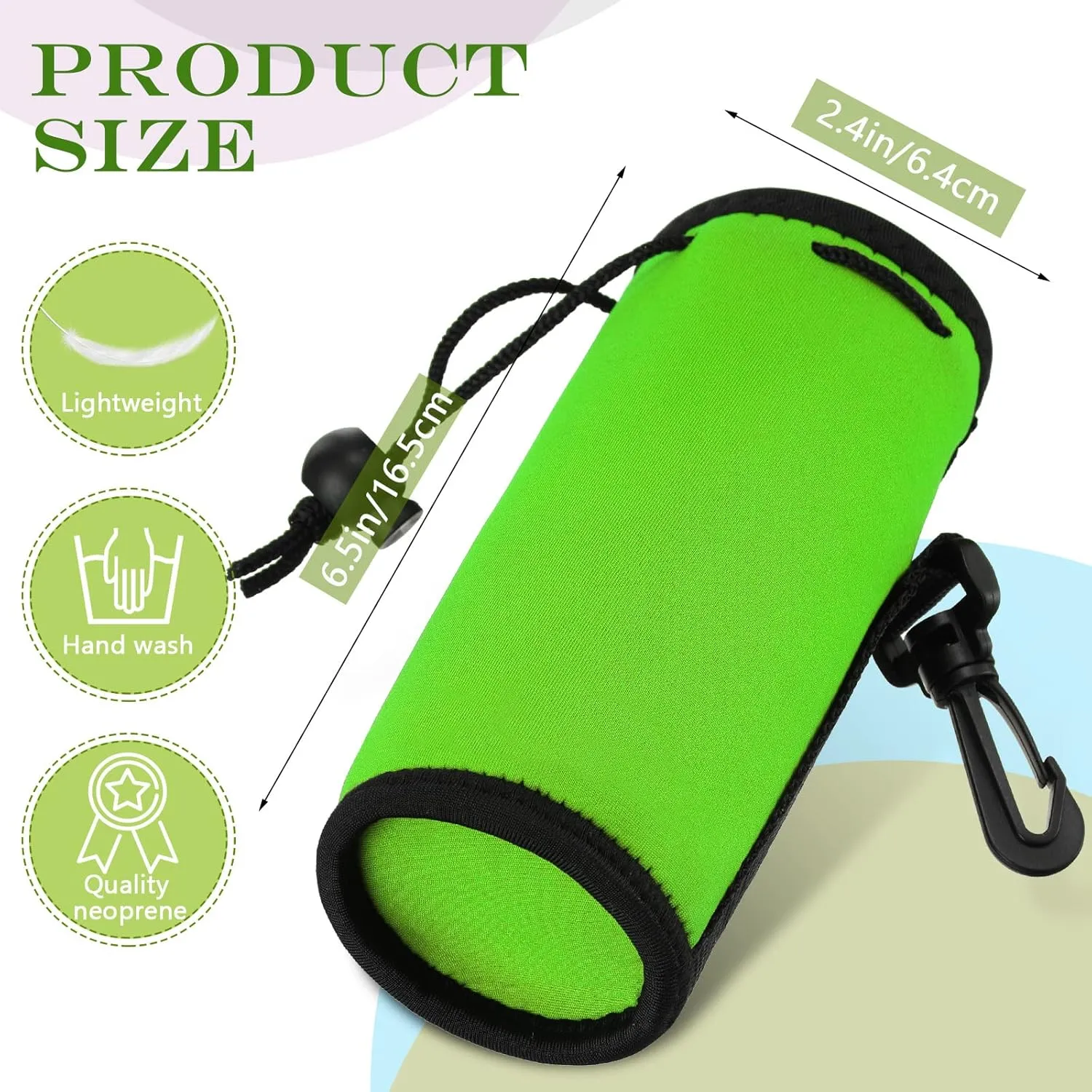 Remerry Water Bottle Bag Carrier with Adjustable Strap, Insulated Neoprene Sling Sleeve Canteen Flask Water Bottle Holder for Adults
