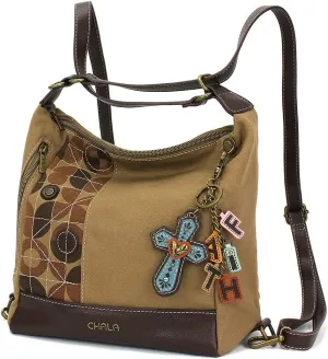 Retro Convertible Purse - Charms Cross FAITH - Olive