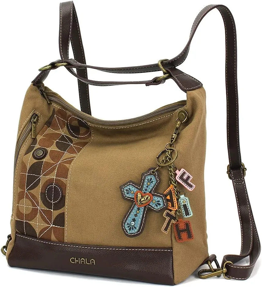 Retro Convertible Purse - Charms Cross FAITH - Olive