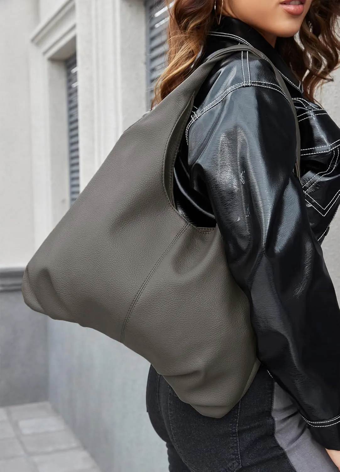 Retro Genuine Leather Hobo Clutch for Women Convertible Shoulder and Tote Bag for Versatile Everyday Use