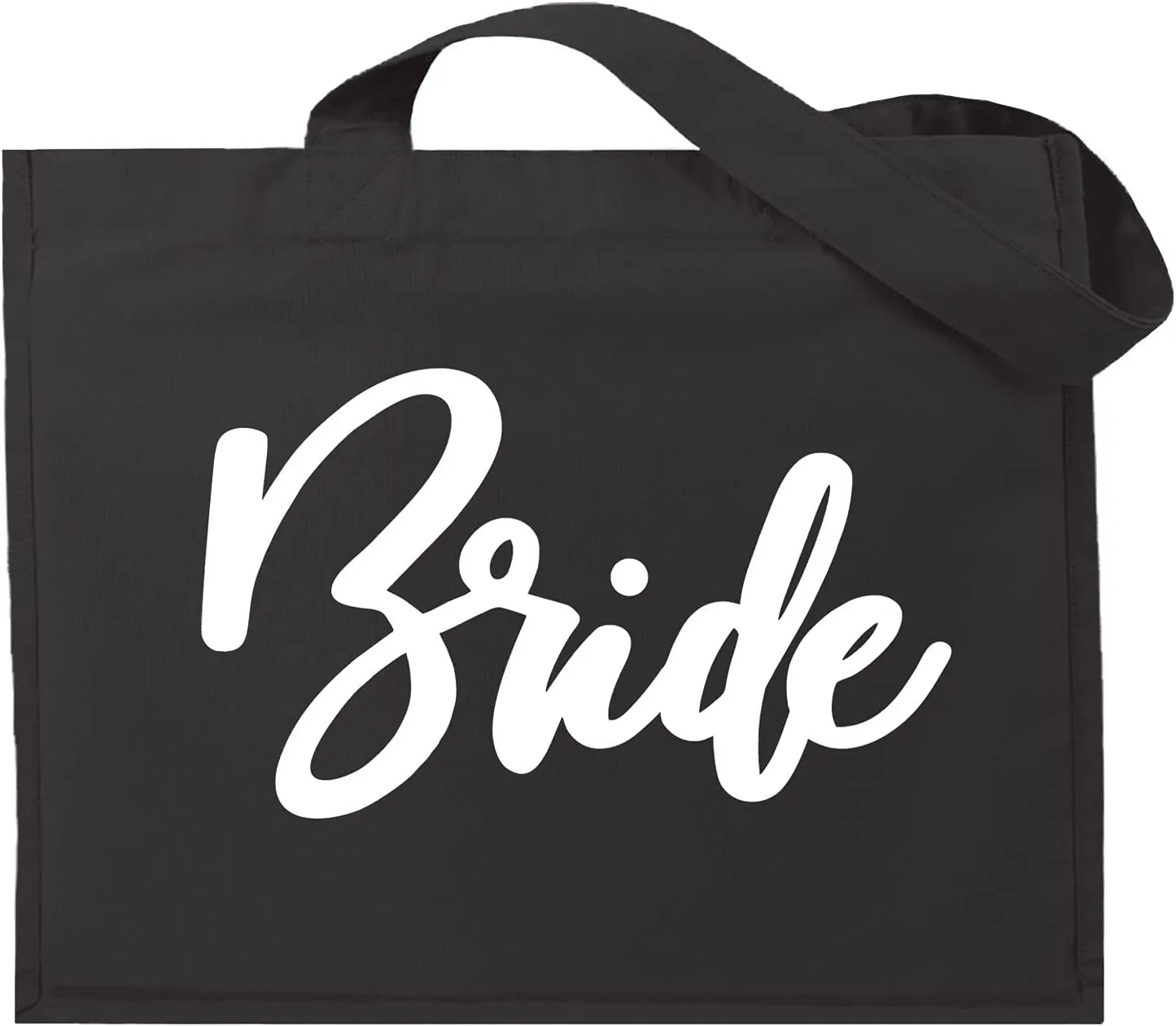 RhinestoneSash Bride Tote Bag - JUMBO SIZE 18" x 14" XL Cotton Canvas Wedding Totes - Engagement and Bridal Shower Gifts