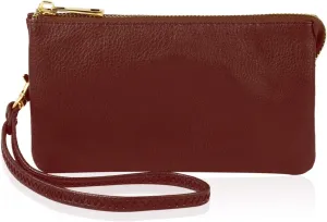 RIAH FASHION Convertible Faux Leather Wallet Purse Clutch - Mini Handbag Detachable Chain Crossbody Strap Phone Holder