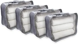 Rolling Nomad Multi-Purpose Packing Cubes, Travel Accesories, Essentials, Organizers, Lightweight, Breathable, Expandable Mesh, Sheet Compression Bags