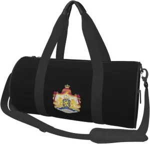 Royal Coat of arms of The Netherlands Convertible Garment Bag with Shoulder Strap, Carry on Garment Duffel Bag for Men Women - Rolling Foldable for Travel Luggage Bags (Black)