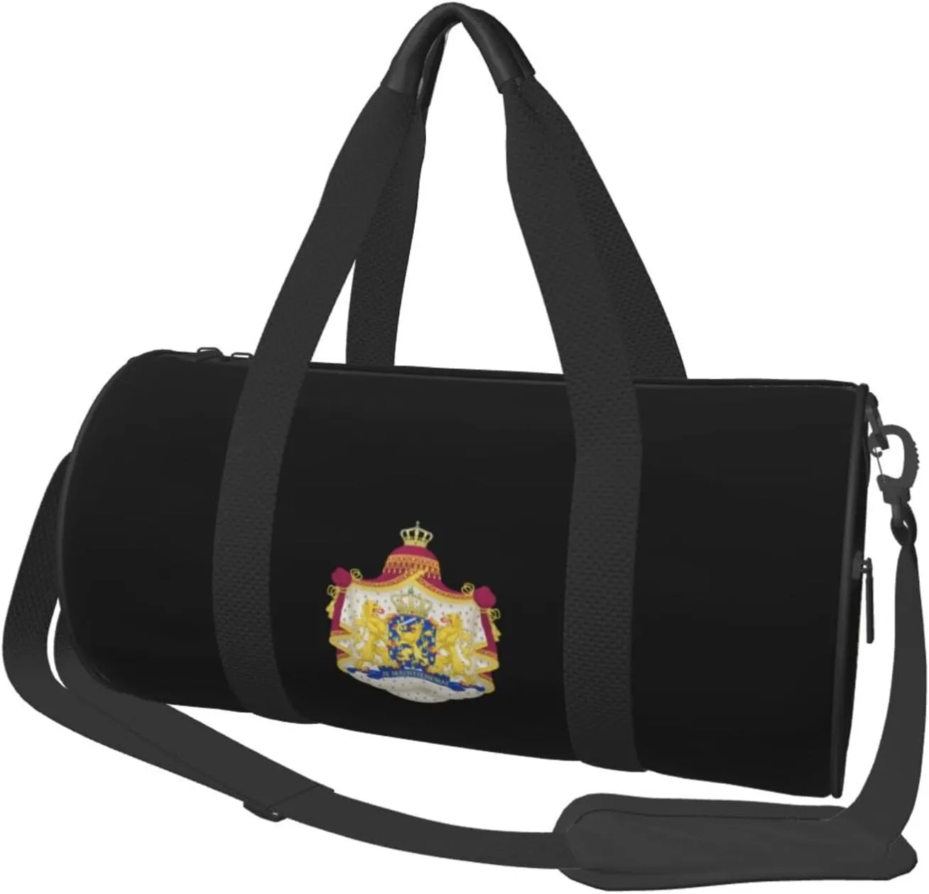 Royal Coat of arms of The Netherlands Convertible Garment Bag with Shoulder Strap, Carry on Garment Duffel Bag for Men Women - Rolling Foldable for Travel Luggage Bags (Black)