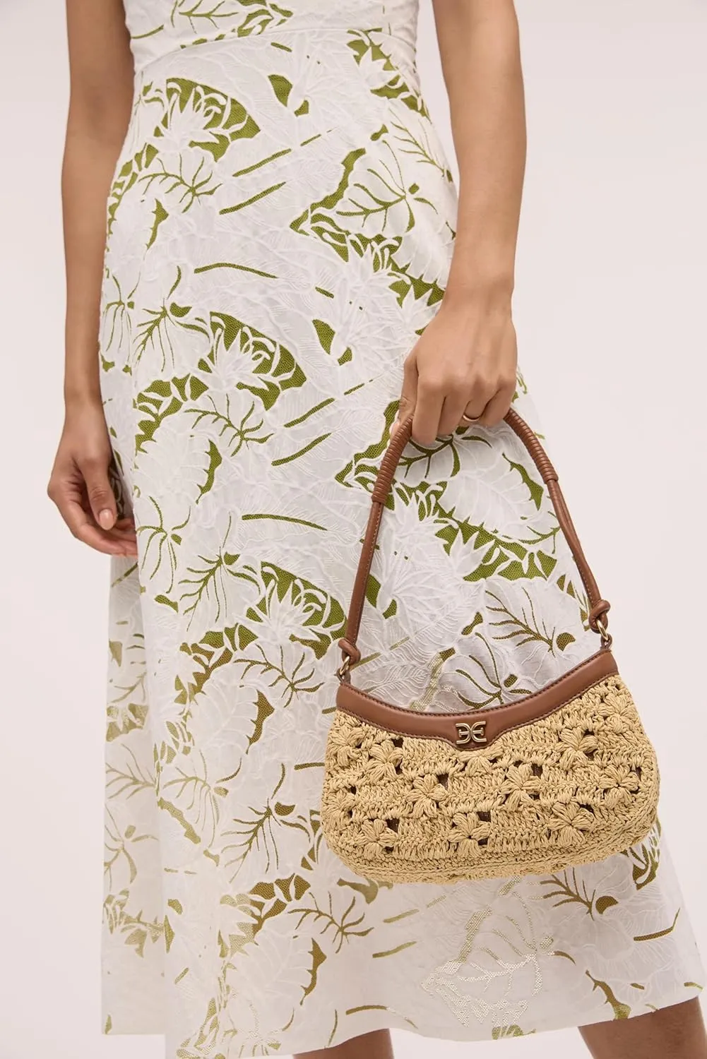Sam Edelman Layla Floral Raffia Shoulder Bag