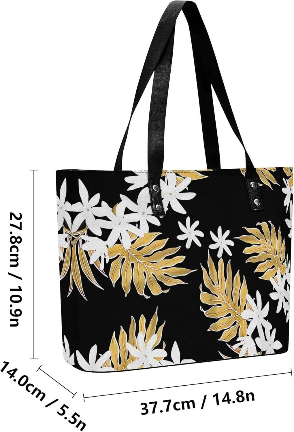 Samoan Tribal Floral Design Women'S Large Capacity Shoulder Bag Custom Polynesian Tote And Purse 2-Piece Set