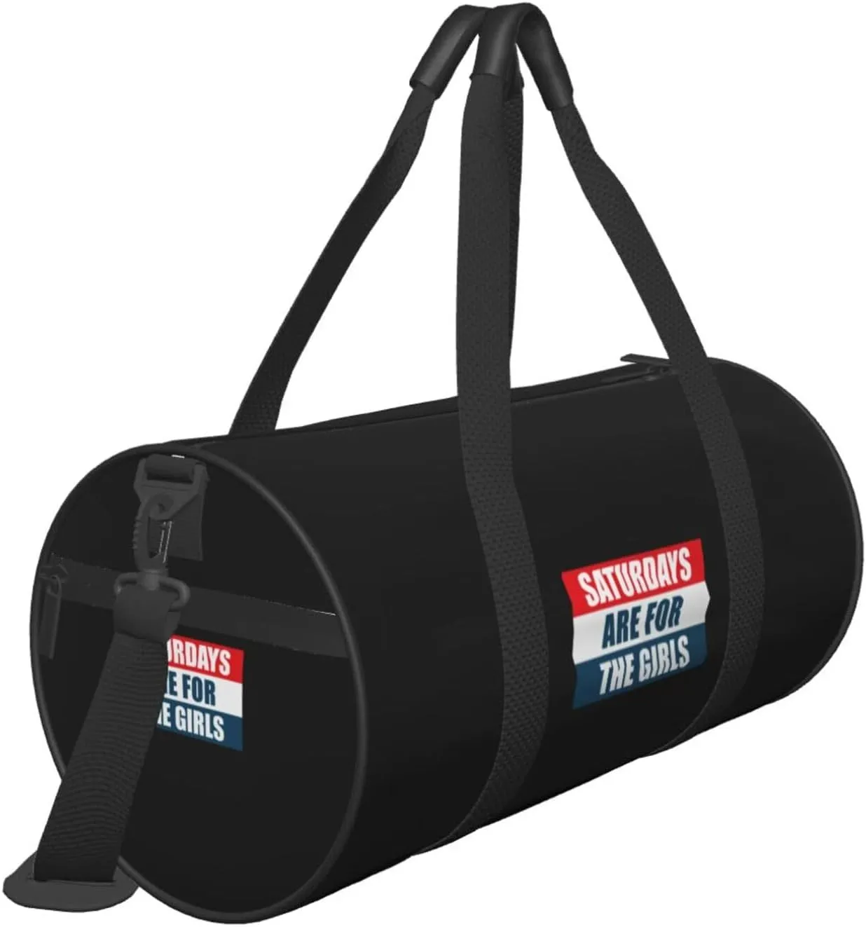 Saturdays Are For The Girls Travel Luggage Duffel Bag Sports Rolling Foldable Duffel Bag, Black
