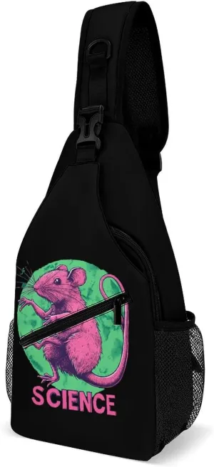 Scientific Mutant Mice Casual Sling Bag Backpack Travel Shoulder Chest Crossbody Bags Adjustable Daypack Unisex
