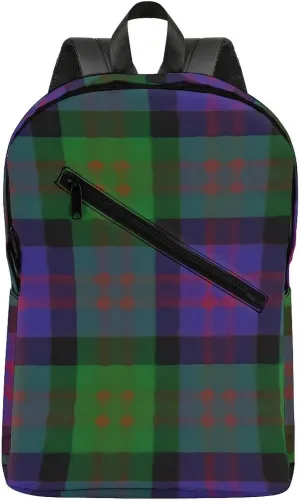 Scottish Clan MacDonald Donald Tartan Plaid Large Capacity Printed Travel Backpack, Suitable for Both Men And Women