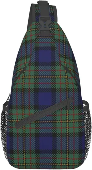 Scottish Clan Maclaren Tartan Sling Bag Crossbody Sling Backpack For Women Men Travel Hiking Daypack Chest Shoulder Bag