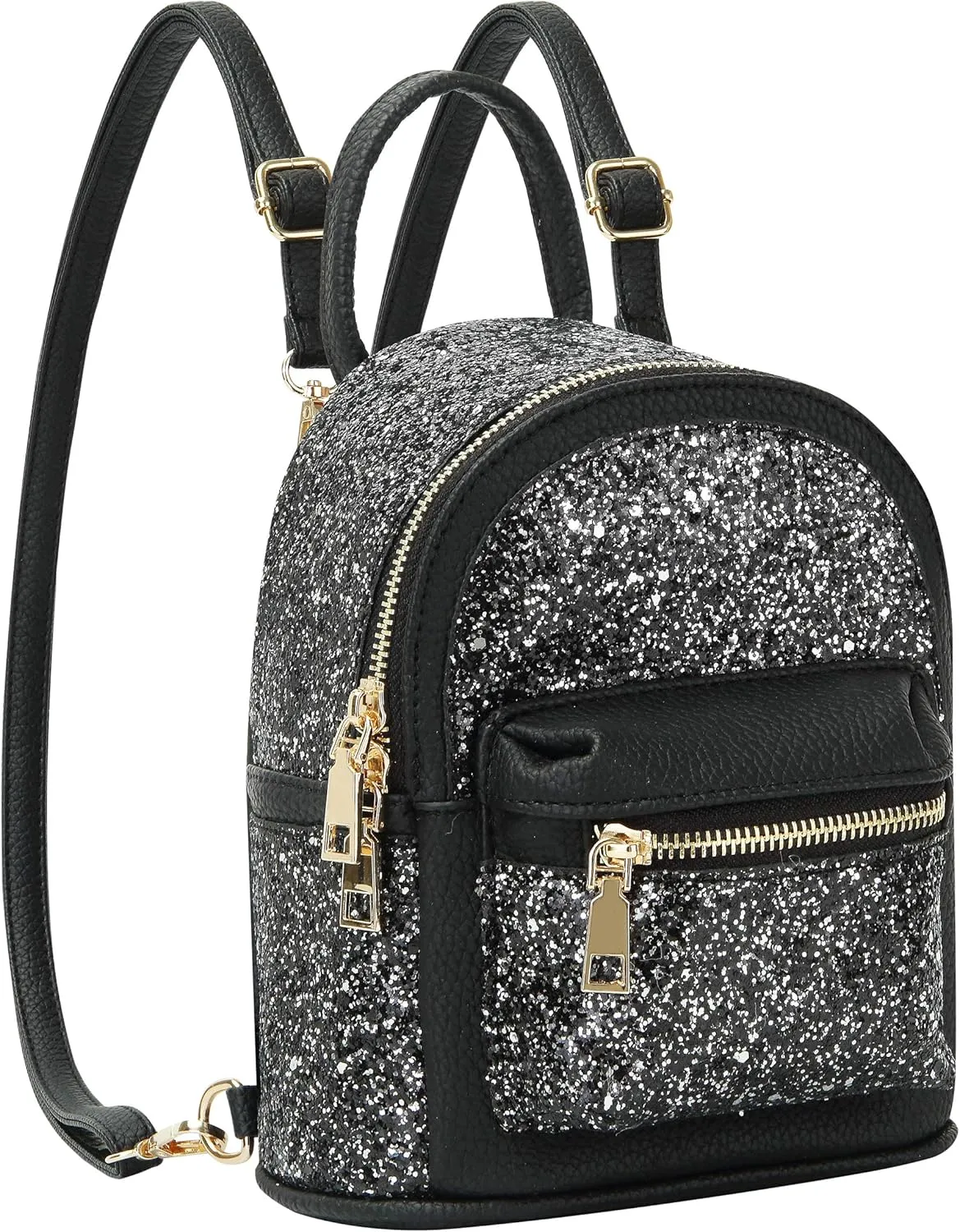 SEALINF Women Girl Bling Mini Backpack Convertible Shoulder Cross Bags Purse