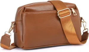 SENDEFN Crossbody Bags for Women Vegan Leather Purses Small Shoulder Handbags with Wide Strap