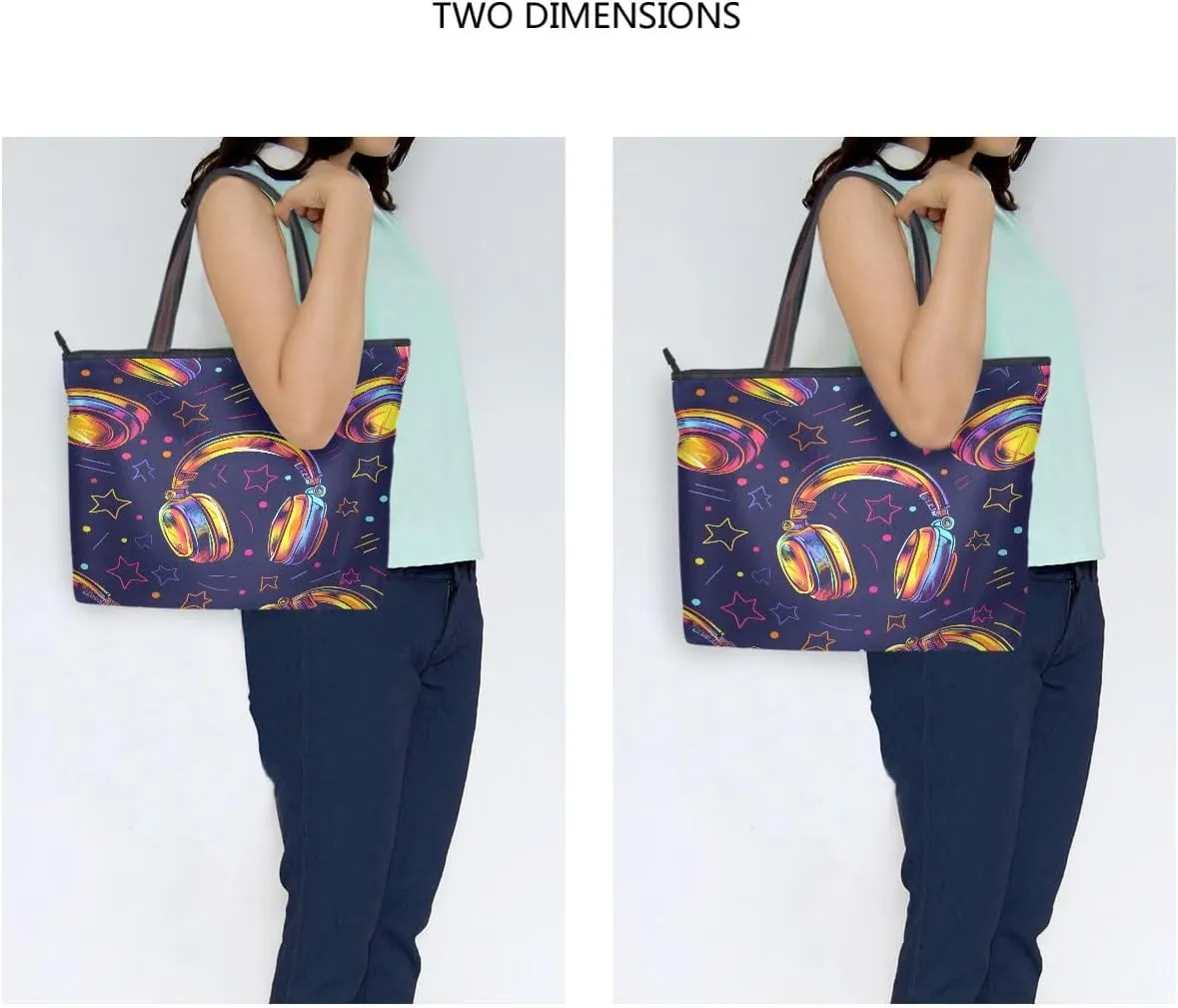 senya Headphones Retro Disco Shoulder Bags Large Handle Ladies Handbag