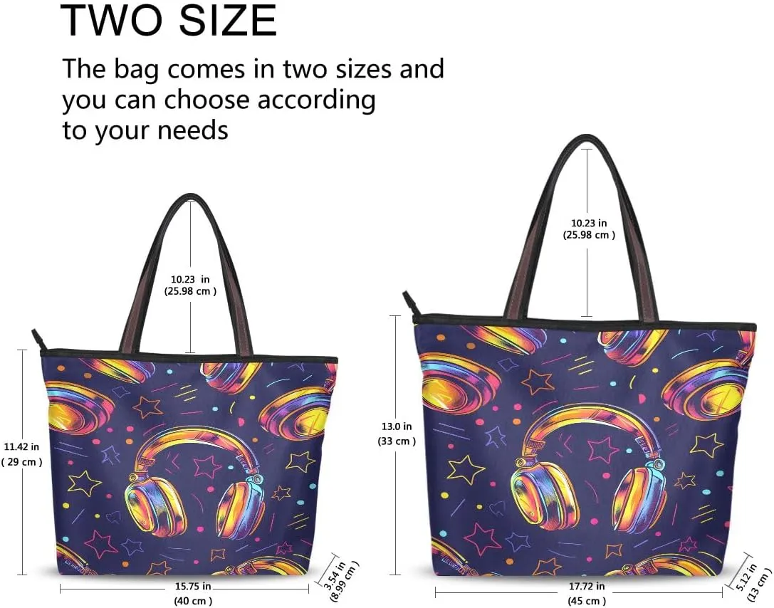 senya Headphones Retro Disco Shoulder Bags Large Handle Ladies Handbag