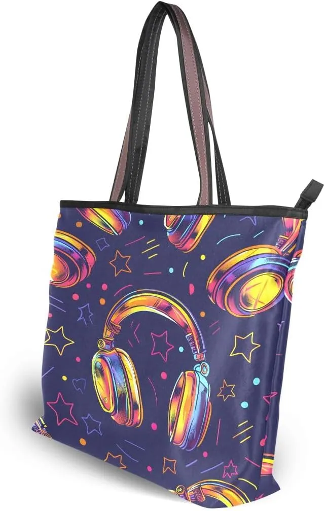 senya Headphones Retro Disco Shoulder Bags Large Handle Ladies Handbag