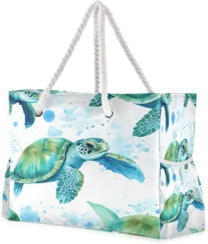 senya Women Large Beach Bag Group Of Many African Animals Travel Tote Bags for Gym Sport Shoulder Bag