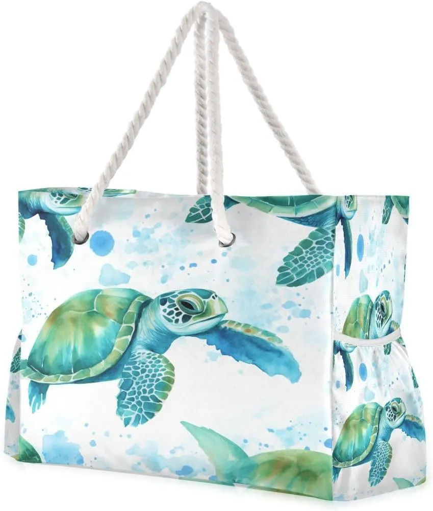 senya Women Large Beach Bag Group Of Many African Animals Travel Tote Bags for Gym Sport Shoulder Bag