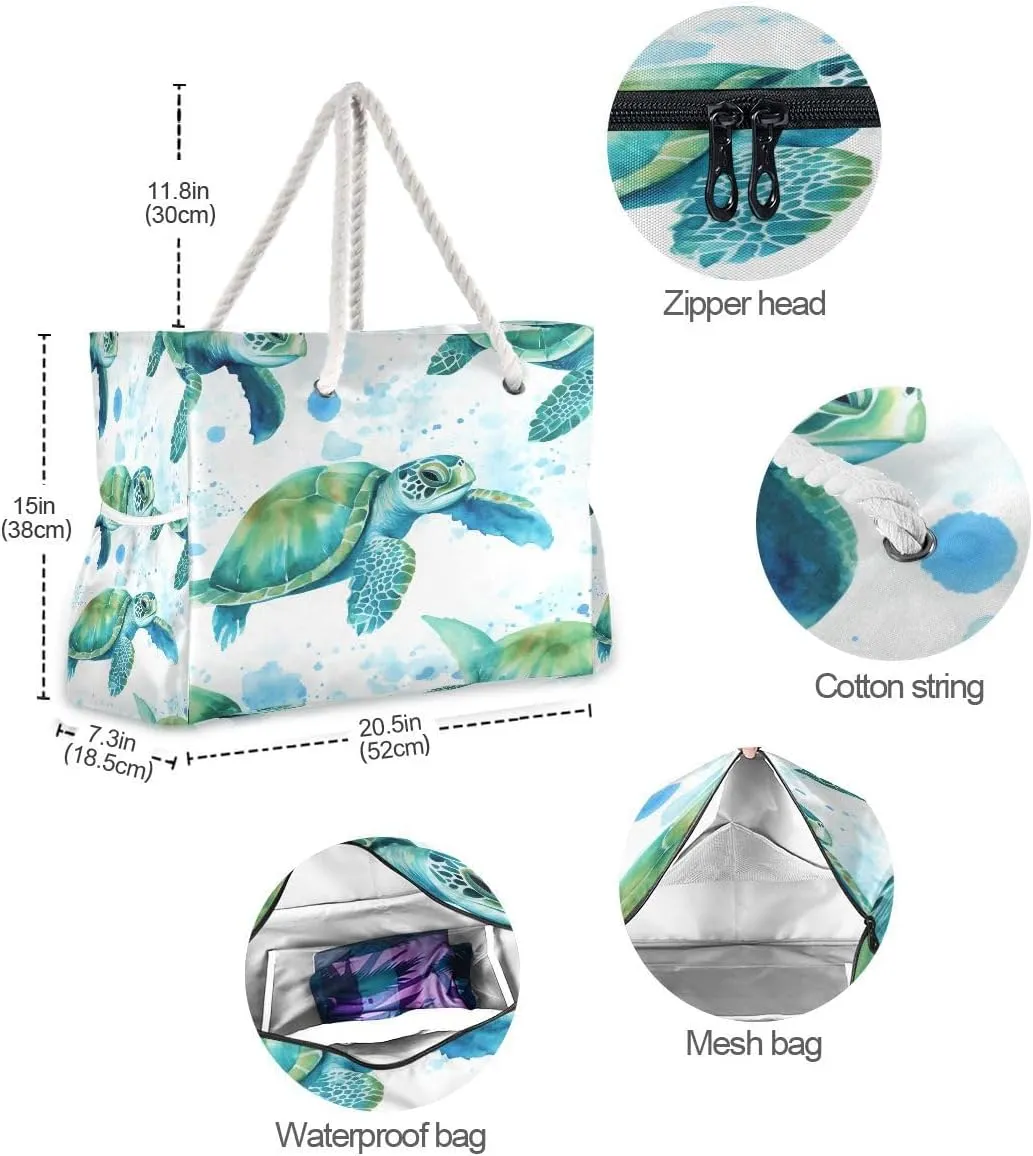 senya Women Large Beach Bag Group Of Many African Animals Travel Tote Bags for Gym Sport Shoulder Bag