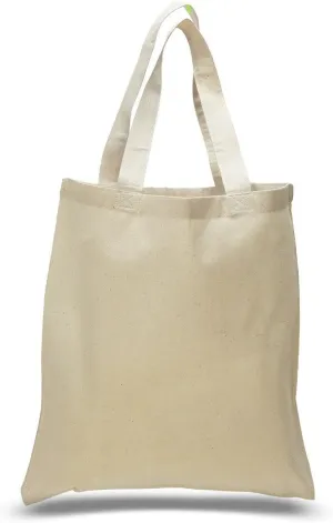 Set of 15- Economical 100% Cotton Blank Tote Bags
