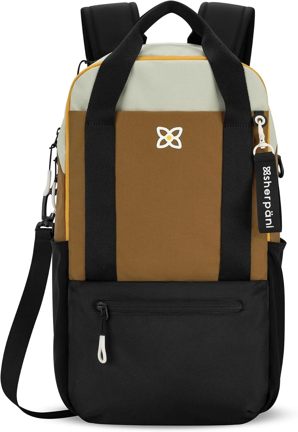 Sherpani Camden, Convertible Backpack, 3 in 1 Tote Bag, Women Crossbody Bag, Cross Body Purse, 21L Travel Backpack, Travel Gifts for Mothers Day 2025, RFID Protection, Fits 15” Laptop (Elmwood)