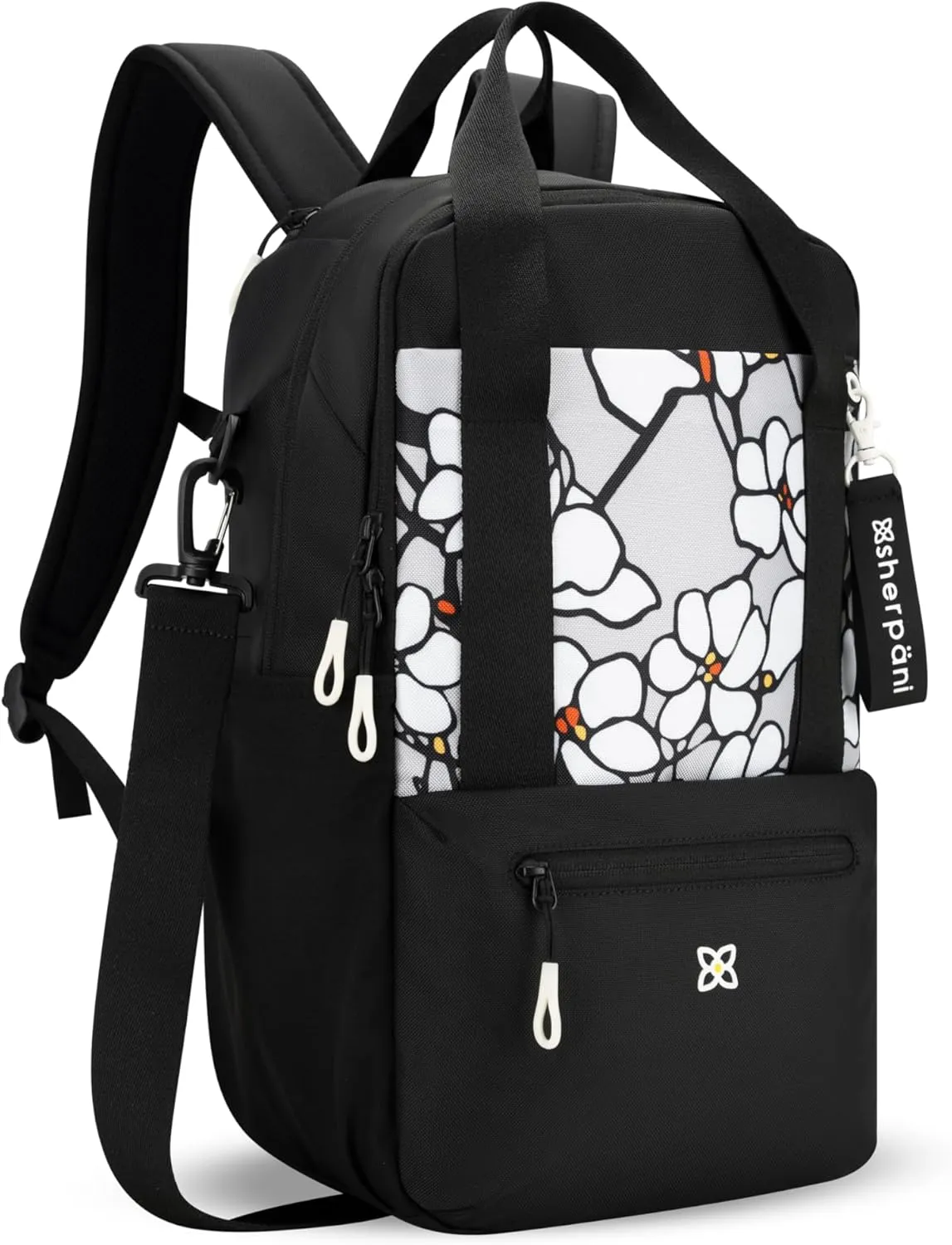 Sherpani Camden, Convertible Backpack, 3 in 1 Tote Bag, Women Crossbody Bag, Cross Body Purse, 21L Travel Backpack, Travel Gifts for Mothers Day 2025, RFID Protection, Fits 15” Laptop (Magnolia)