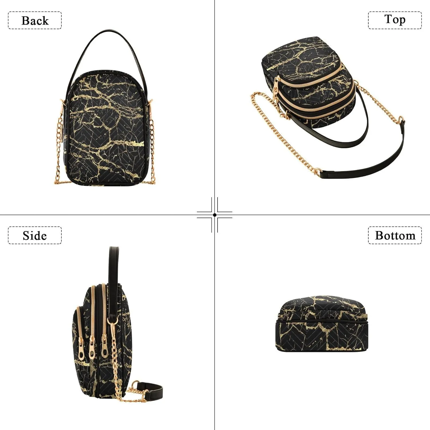 Shiny Glitter Lavender Women's Crossbody Bag, Women's Purses and Handbags Cross Body Bag for Woman