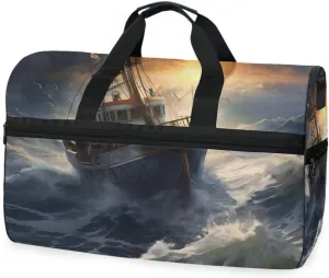 Shipwreck 2 Travel Duffel Bag Luggage Sports Gym Bags With Shoes Compartment Large Capacity Lightweight Duffle Bag For Men Women