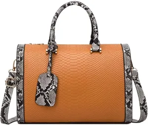 Shoulder Bag for WomenLarge Chain Crossbody Bags Bucket Tote Purse Womens Fashion Snakeskin Hobo