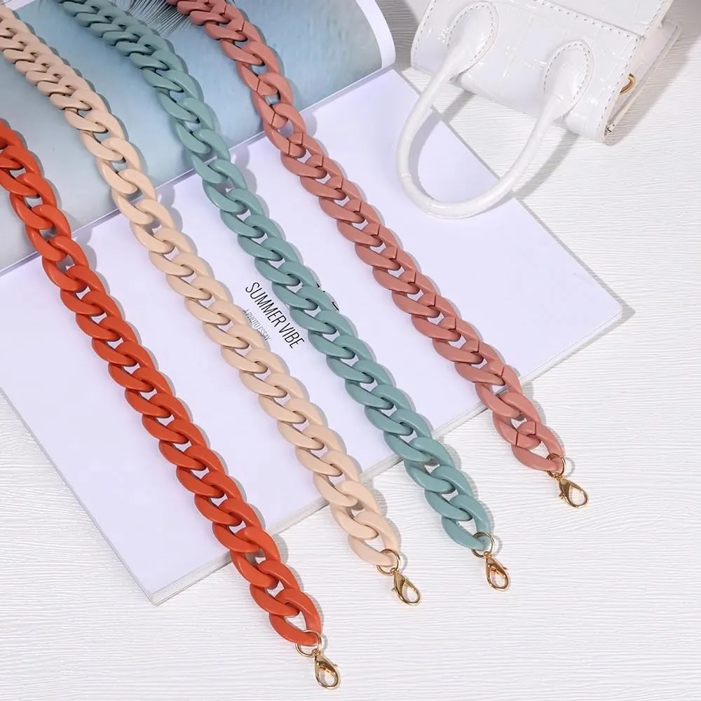 Shoulder Strap DIY Shoulder Bag Accessories for Women Girls Acrylic Bag Purse Chain Replaceable Handbag Bag Straps Detachable Handbags Strap(Black)