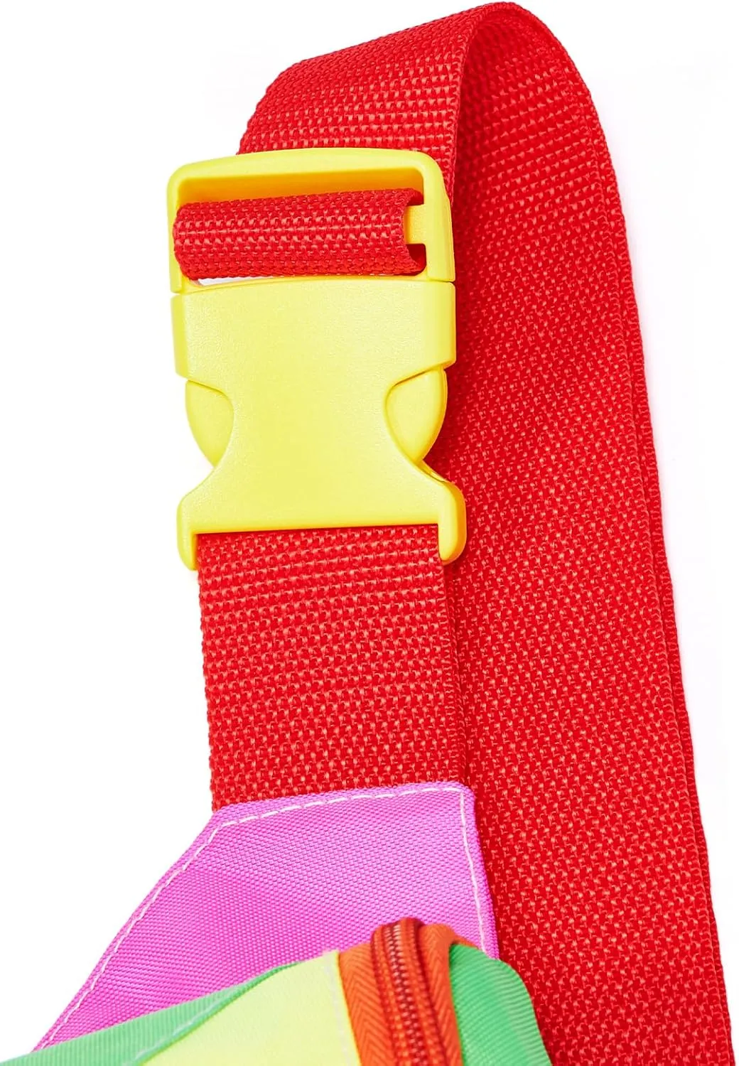 sissycos 80s Retro Neon Fanny Pack, 90s Accessories for Women Men Waist Packs, 2 Pockets Belt Waist Crossbody Bag, Adjustable And Lightweight