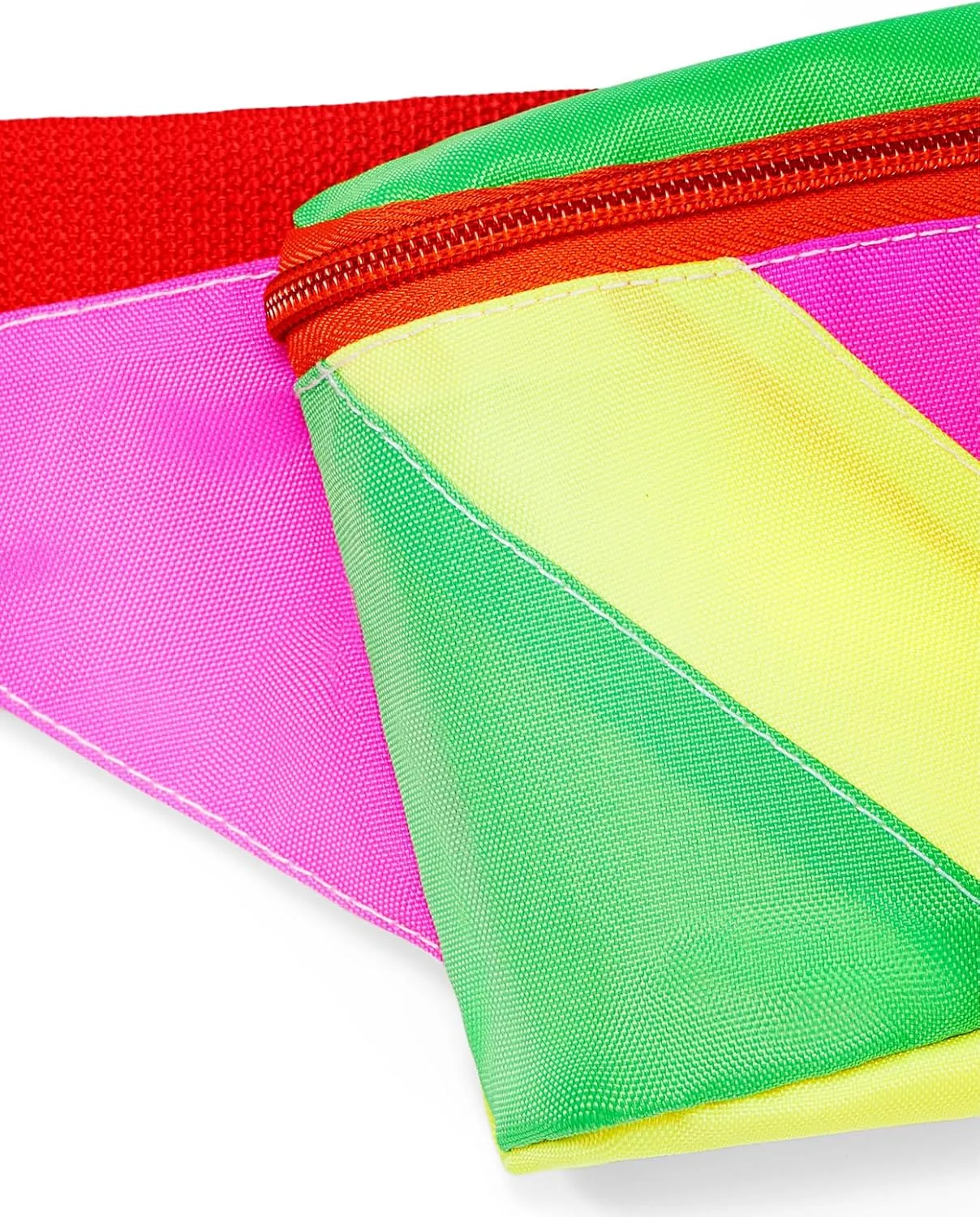 sissycos 80s Retro Neon Fanny Pack, 90s Accessories for Women Men Waist Packs, 2 Pockets Belt Waist Crossbody Bag, Adjustable And Lightweight